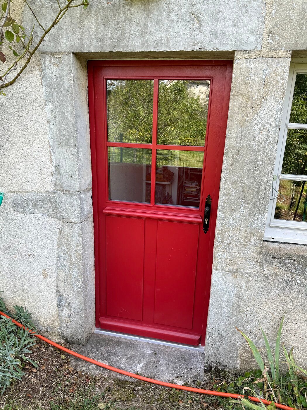 Porte-fenêtre en chêne massif